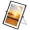 Fabulaxe Modern Metal Floating Tabletop Photo Picture Frame with Glass Cover and Easel Stand, Black 5 x 7 QI004066.BK.L - alternate 1